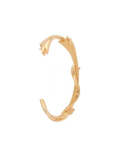 Shop Versace Medusa Calla Lily Bracelet In Gold