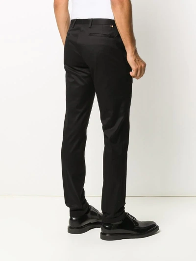 Shop Paul Smith Mid-rise Tapered Trousers In Black