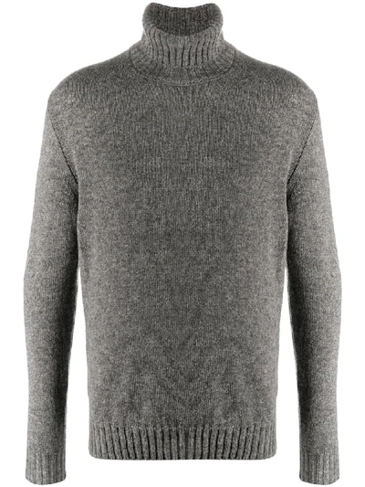 Shop Eleventy Roll-neck Long Sleeved Jumper In Grey