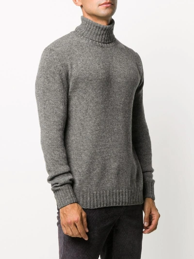 Shop Eleventy Roll-neck Long Sleeved Jumper In Grey