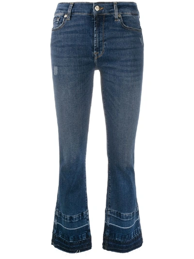 Shop 7 For All Mankind Flared Leg Jeans In Blue