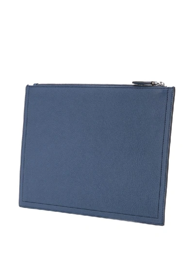 Shop Givenchy Logo Clutch Bag In Blue