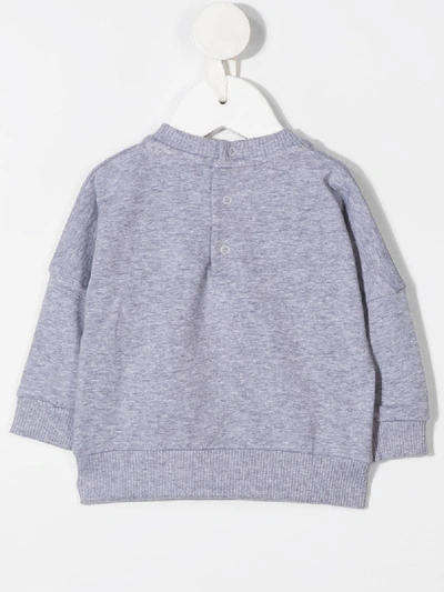Shop Moschino Teddy Bear Jigsaw Sweatshirt In Grey