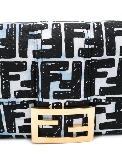 Shop Fendi X Joshua Vides Baguette Crossbody Bag In Blue