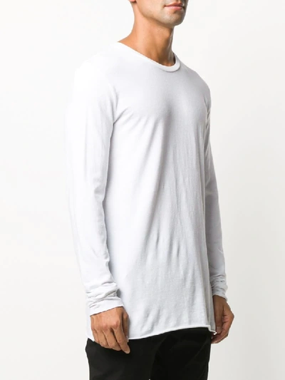 Shop Thom Krom Longline Long-sleeved Top In White