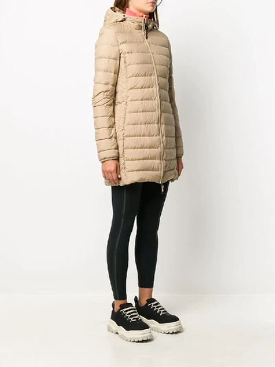 Shop Parajumpers Irene Zipped Coat In Neutrals