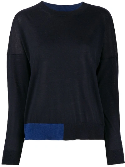 ROBERTO COLLINA COLOUR BLOCK WOOL JUMPER 