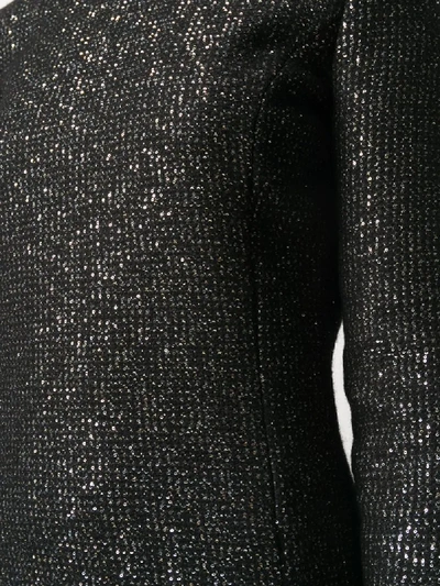Shop Saint Laurent Sequin-embellished Mini Shift Dress In Black