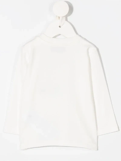 Moschino Teddy Bear Embroidery Sweatshirt In White