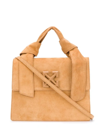 OFF-WHITE Suede Jitney 1.4 Bag Beige 1087971