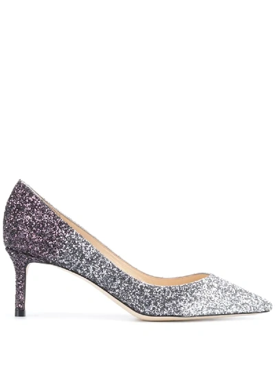 Shop Jimmy Choo Romy 60mm Pumps In Silver