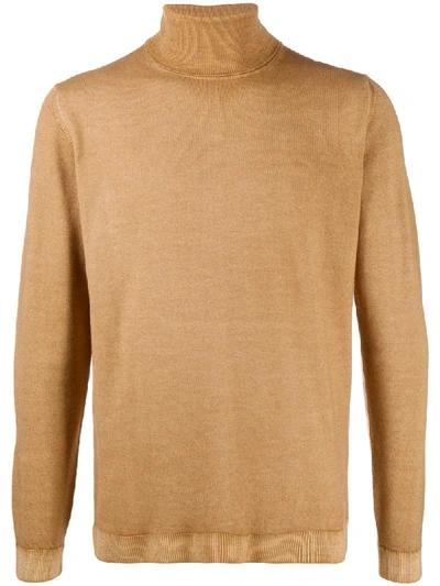 Shop Roberto Collina Rib-trimmed Merino Wool Jumper In Neutrals