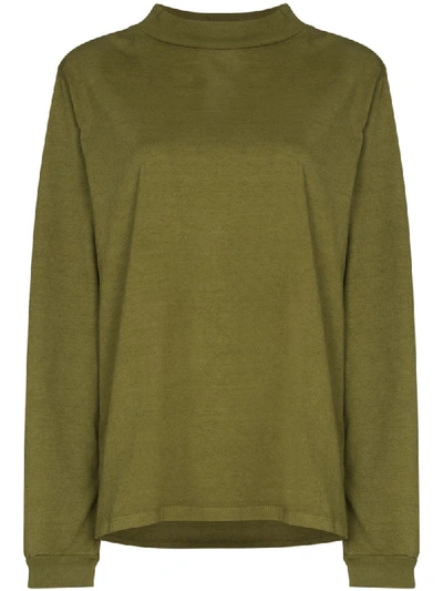 Shop Les Tien High-neck Sweatshirt In Green