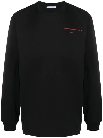 Shop Alexander Wang Graphic Print Cotton Sweatshirt In Black