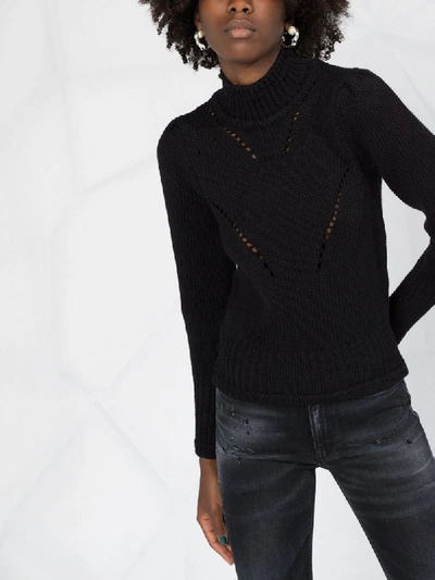 Shop Dondup Turtle-neck Jumper In Black