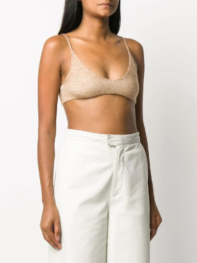 Shop Jacquemus Le Bandeau Valensole Knitted Top In Neutrals
