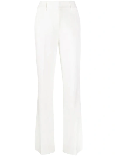 Shop P.a.r.o.s.h High Waist Flared Trousers In White