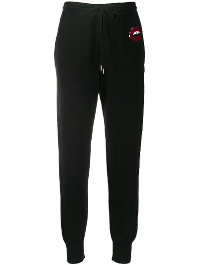 Shop Markus Lupfer Lara Lip-sequin Knitted Trousers In Black