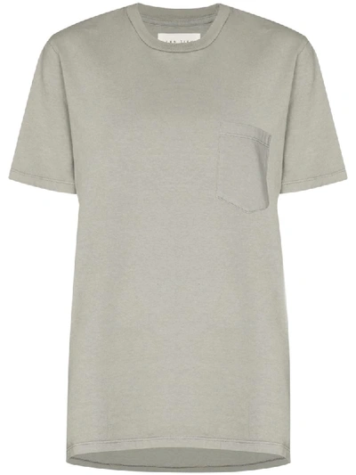 Shop Les Tien Patch-pocket Crew-neck T-shirt In Grey
