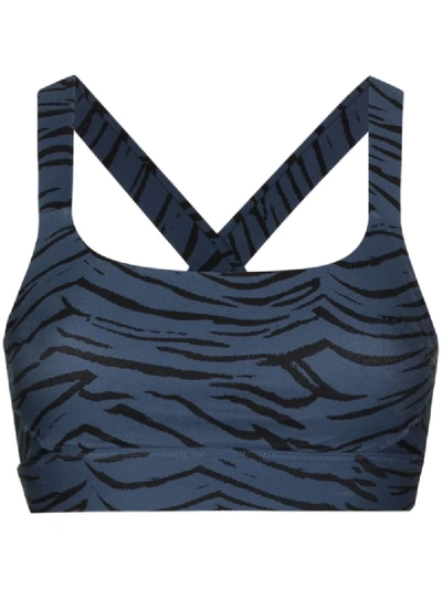 Shop The Upside Lisa Tiger-print Sports Bra In Multicolour