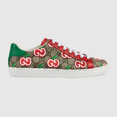 NEW Gucci Auth Women's Beige Red Multi Tennis 1977 Apple