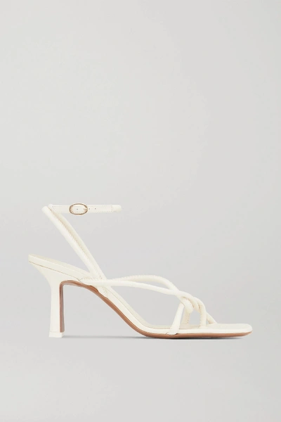 Shop Neous Alkes Leather Sandals In Ivory