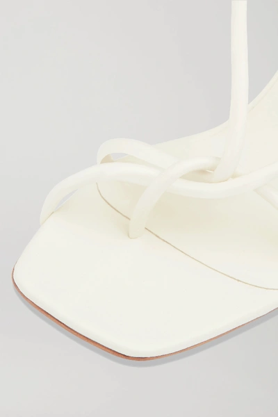 Shop Neous Alkes Leather Sandals In Ivory