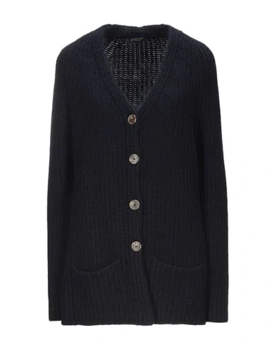 Shop Aragona Cardigan In Dark Blue