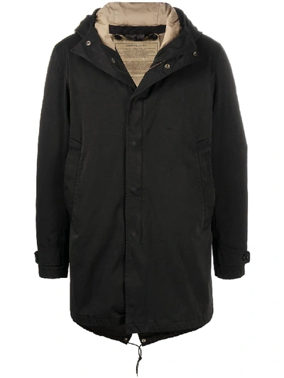 Shop Ten C Hooded Padded Coat In Black