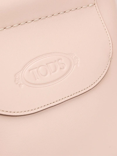 Shop Tod's Mini Logo Shopper In Pink