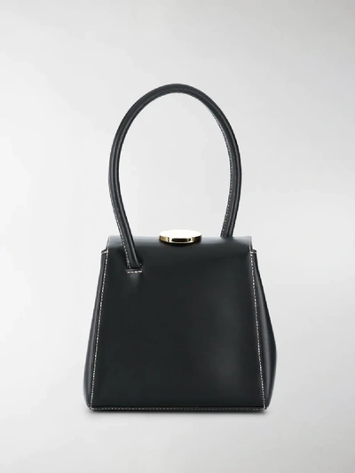 Shop Little Liffner Mademoiselle Round Top Handle Satchel Bag In Black