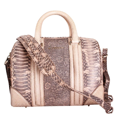 Pre-owned Givenchy Beige Python Lizard Leather Mini Lucrezia Bag