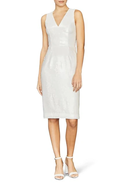 Shop Amsale Clear Sequin Sleeveless Sheath Dress