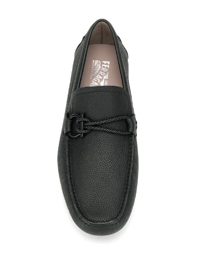 Shop Ferragamo Front Leather Loafer