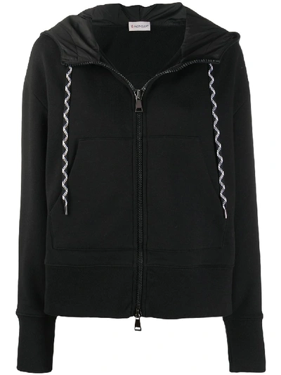 Shop Moncler Cotton Hoodie In Black