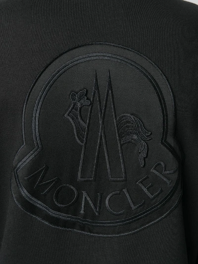 Shop Moncler Cotton Hoodie In Black