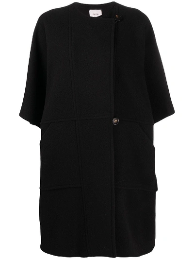 Shop Alysi Wool Cape In Black