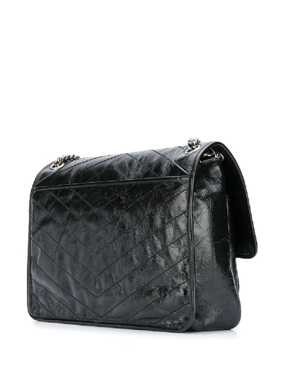 Shop Saint Laurent Niki Leather Bag In Black