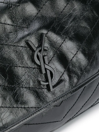 Shop Saint Laurent Niki Leather Bag In Black