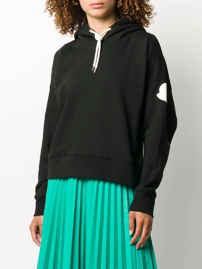 Shop Moncler Cotton Hoodie In Black