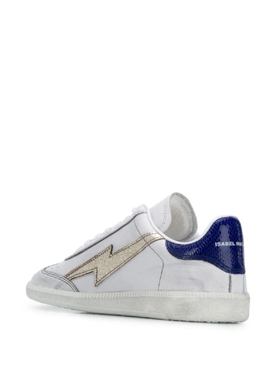 Shop Isabel Marant Bryce Leather Sneakers In Gold