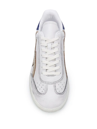 Shop Isabel Marant Bryce Leather Sneakers In Gold