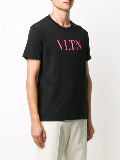 Shop Valentino Vltn Jersey T-shirt In Black