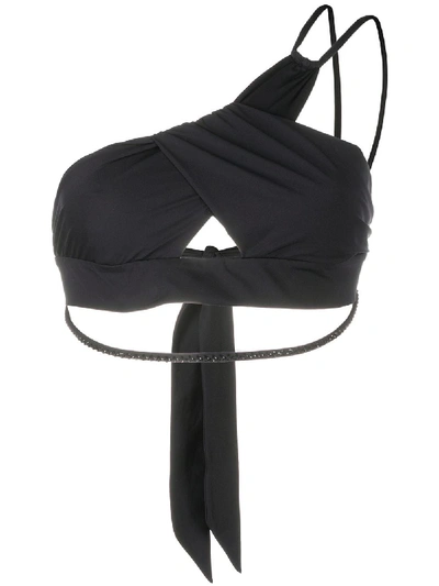 Shop La Perla Stargaze Oneshoulder Bikini Top In Black