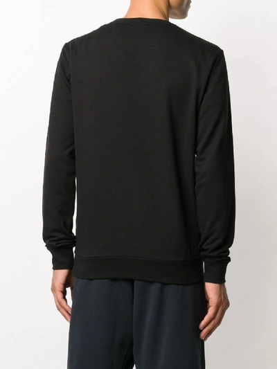 Shop Ea7 Cotton Sweatshirt In Black