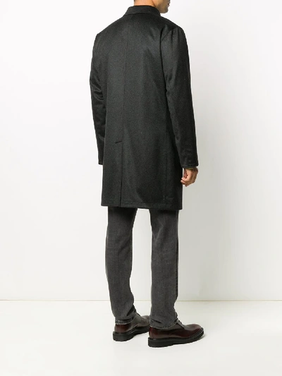 Shop Kired Peakc Cashmere Coat In Black