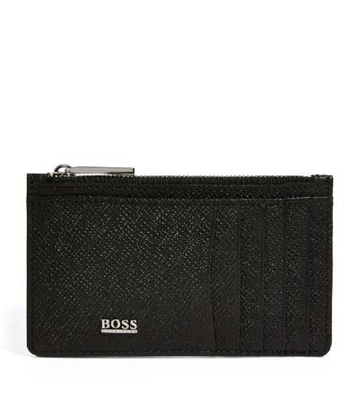 Shop Hugo Boss Boss Leather Zipped Card Holder