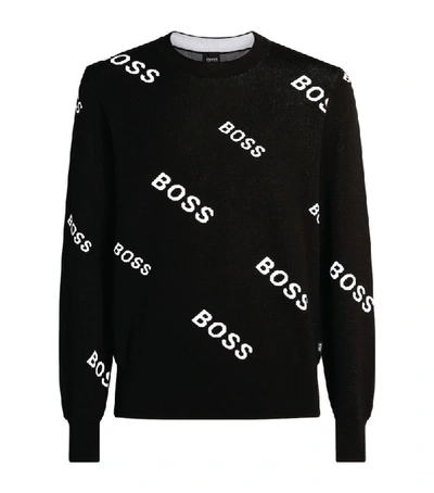 Shop Hugo Boss Boss All-over Logo Sweater
