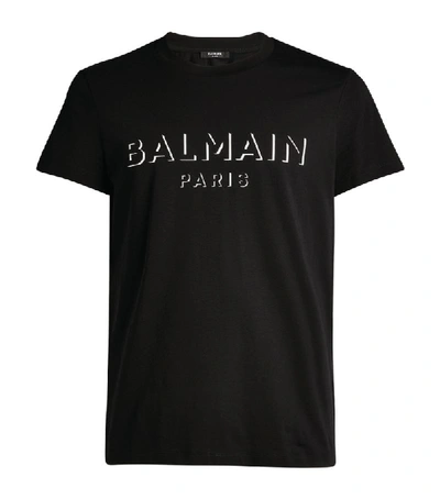 Shop Balmain 3d-effect Logo T-shirt