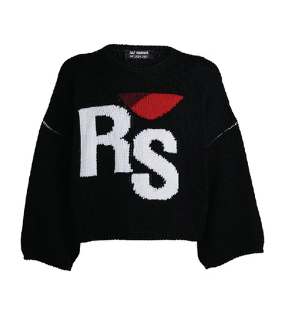 Shop Raf Simons Logo Knit Sweater